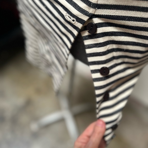 Charlotte Ronson fitted stripped dress, cream and black (S) - Picture 7 of 12